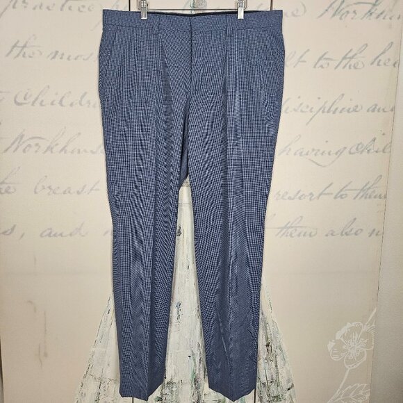 Hugo Boss Other - NWT Hugo Boss Pants Men's 40x33 Blue 100% Virgin Wool Office Business $198